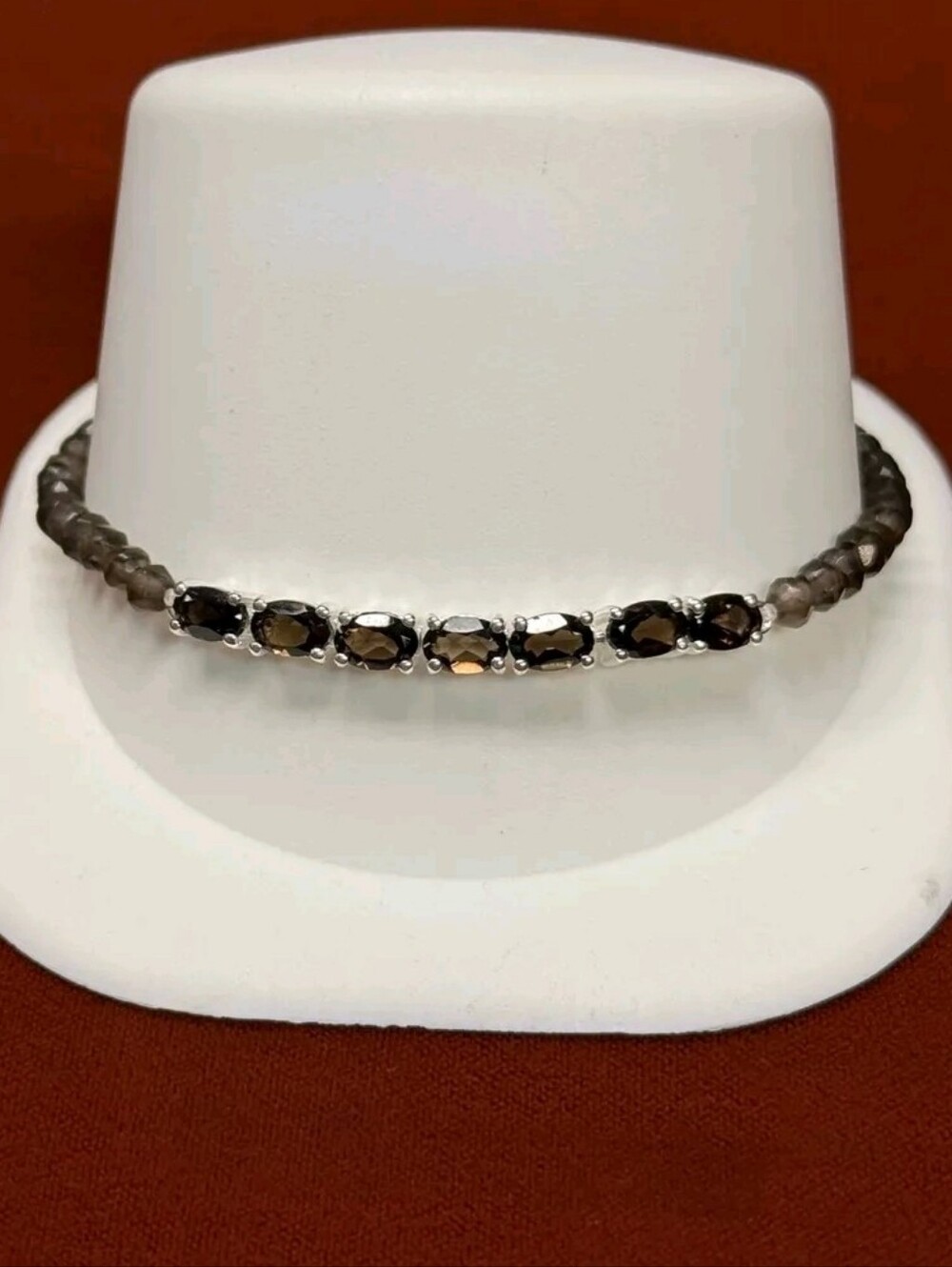 Sterling Silver Brazilian Smoky Quartz Bracelet